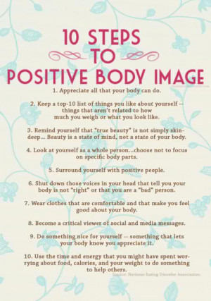 10 steps to positive body image