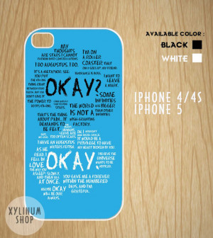 The Fault in Our Star, TFIOS quotes Case Available for Iphone 4,iphone ...