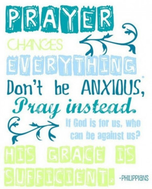 Don't be anxious.