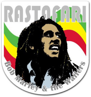 Bob Marley Rastafari Music Car Bumper Decal Sticker 4x45