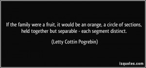 ... but separable - each segment distinct. - Letty Cottin Pogrebin