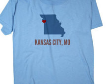 GreatCitees Unisex Kansas City Missouri MO HEART Hometown Souvenir Tee ...