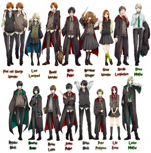 Harry Potter Anime Potter Characters