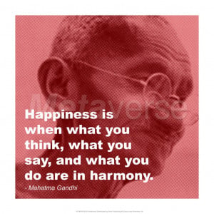 Gandhi - Happiness Quote art print