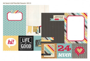 ... Collection - 12 x 12 Double Sided Paper - Quote and Photo Mat Elements