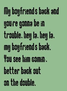 the chiffons my boyfriend s back song lyrics song quotes songs music ...