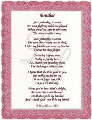 personalized poem for brother big brother of twins