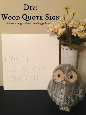 Diy: Wood Quote Sign