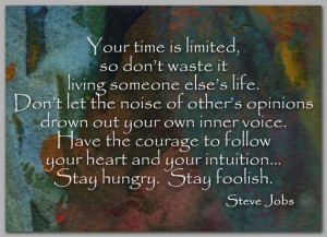 STEVE JOBS - Inspirational Quote Graduation Card - Also available as a ...