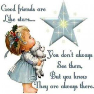 Inspirational Quotes good friends are like stars