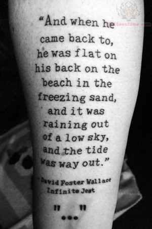 Literary Black And White Tattoo Picture