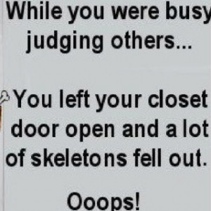 That's why we shouldn't throw stones