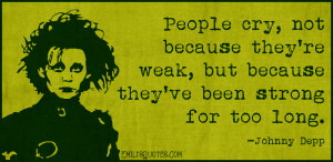 ... because they're weak, but because they've been strong for too long