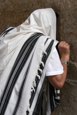 Orthodox Jew Praying at the Kotel, also Called Western Wall or Wailing ...