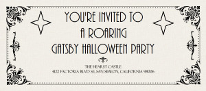 Great Gatsby Party Invitations Templates