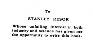Dedication to Stanley Resor, from John B. Watson, Behaviorism (1924)