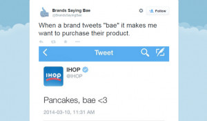 ... screenshot of a tweet from Brands Saying, a satirical Twitter account