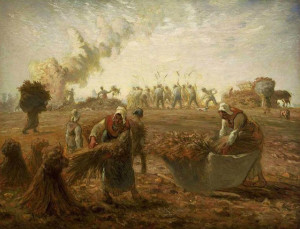 ジャン＝フランソワ・ミレー『ソバの収穫 夏』額 ...