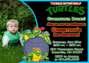 TMNT Ninja Turtles Birthday Party by FantasticInvitation on Etsy, $8 ...