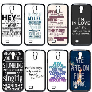 One Direction Lyrics Quote Hard Shell Case Cover For Samsung Galaxy S4 ...