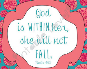 God Is Within Her, She Will Not Fal l Quote; Spiritual Quote; Bible ...