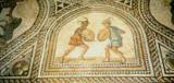 Mosaic of gladiators fighting at Bad Kreuznach. - Irene Hahn