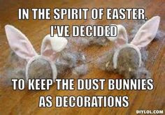 ... of Easter, I've Decided to keep the Dust Bunnies as decorations.