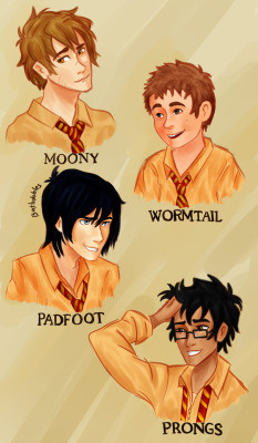 harry potter My art Sirius Black james potter remus lupin wormtail hp ...
