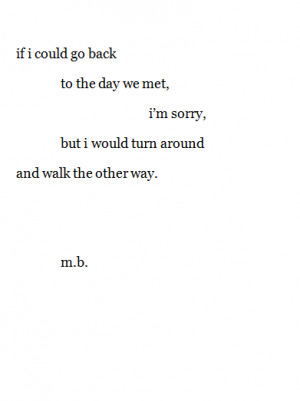 wish i never met you