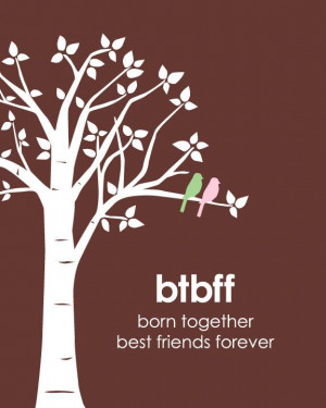 BTBFF - Born Together, Best Friends Forever - Love birds on Branch ...
