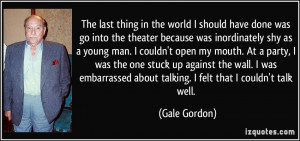 should have done was go into the theater because was inordinately ...