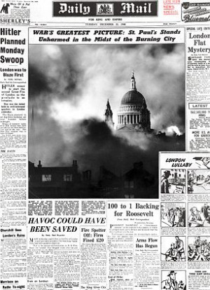 The War's greatest picture: The Daily Mail of 31 December 1940 sums up ...