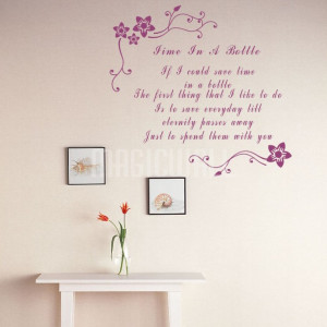 Home » Time In A Bottle - Quote - Wall Decals Stickers