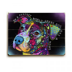 Dog Art with Dog Quotes (Pitbull Art)