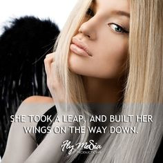 ... leap, and built her wings on the way down. | #Business #Faith #Quote