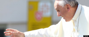 pope francis waves to the faithful as he arrives in the popemobile in ...