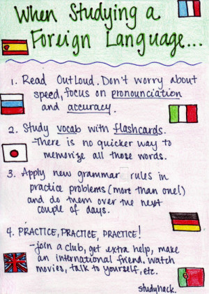 Things to keep in mind when learning a foreign language.Always read ...