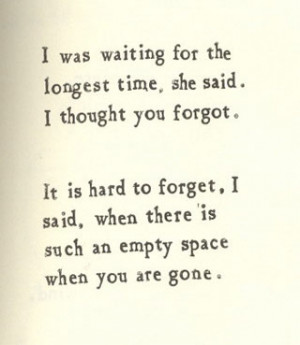 ... , When There Is Such An Empty Space When You Are Gone ” ~ Sad Quote