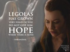 Tauriel-- she looked so sad at this part. :( More
