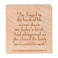 Personalized Infant Memorial Gift Engraved Custom Wooden by ekm43, $25 ...