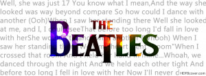 The Beatles FB Cover Lyrics on background Photo for your Facebook ...