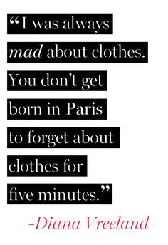 ... about clothes for five minutes