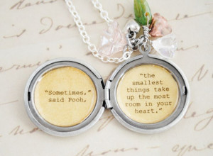 ... | Women's Locket - Friendship Jewelry - Winnie the Pooh Quote