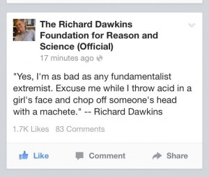 Great Dawkins quote on Facebook. - Imgur