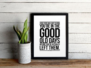 The Office Quote Poster - The Good Old Days by Andy Bernard - Modern ...