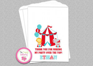 Carnival Birthday Party Favor Bags
