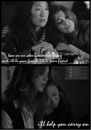 ... Yang And Meredith Grey Friendship Quotes Grey's anatomy - honeymooners