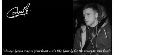 Olly Murs signature quote header
