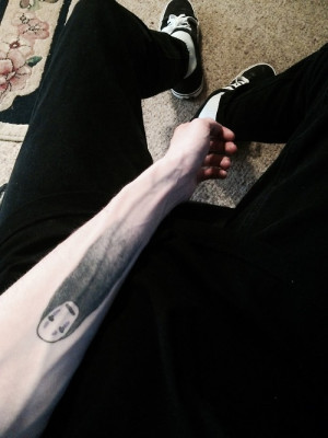 ... Legs tattoo boy studio ghibli pale no face veins veiny veiny arms