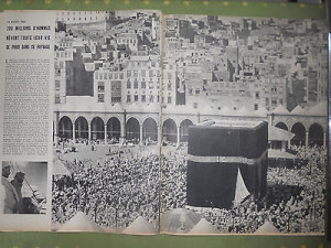 Print 1940 Kaaba Pilgrimage Mecca Makkah Hajj Islam Saudi Arabia Arab